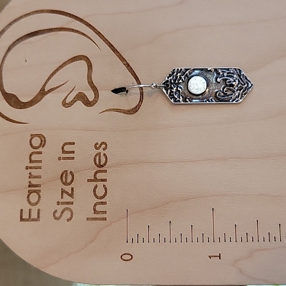 🔥LAST PAIR🔥 Full Moon Fiddleheads Drop Earrings - Picture 3 of 6